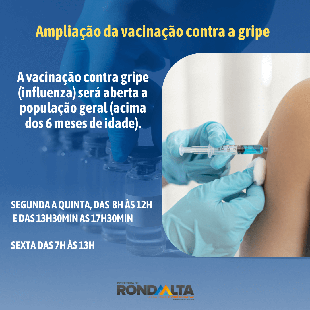 Pessoas a partir dos 6 meses de idade já pode receber a vacina da gripe 